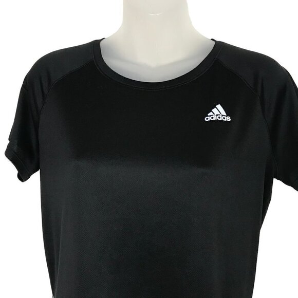 ADIDAS Black And White Athletic Top Size M - Picture 3 of 7